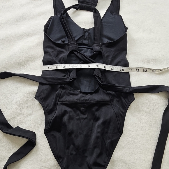 Fabletics Black Lace-Up Racerback One Piece Swimsuit XS - Picture 8 of 12